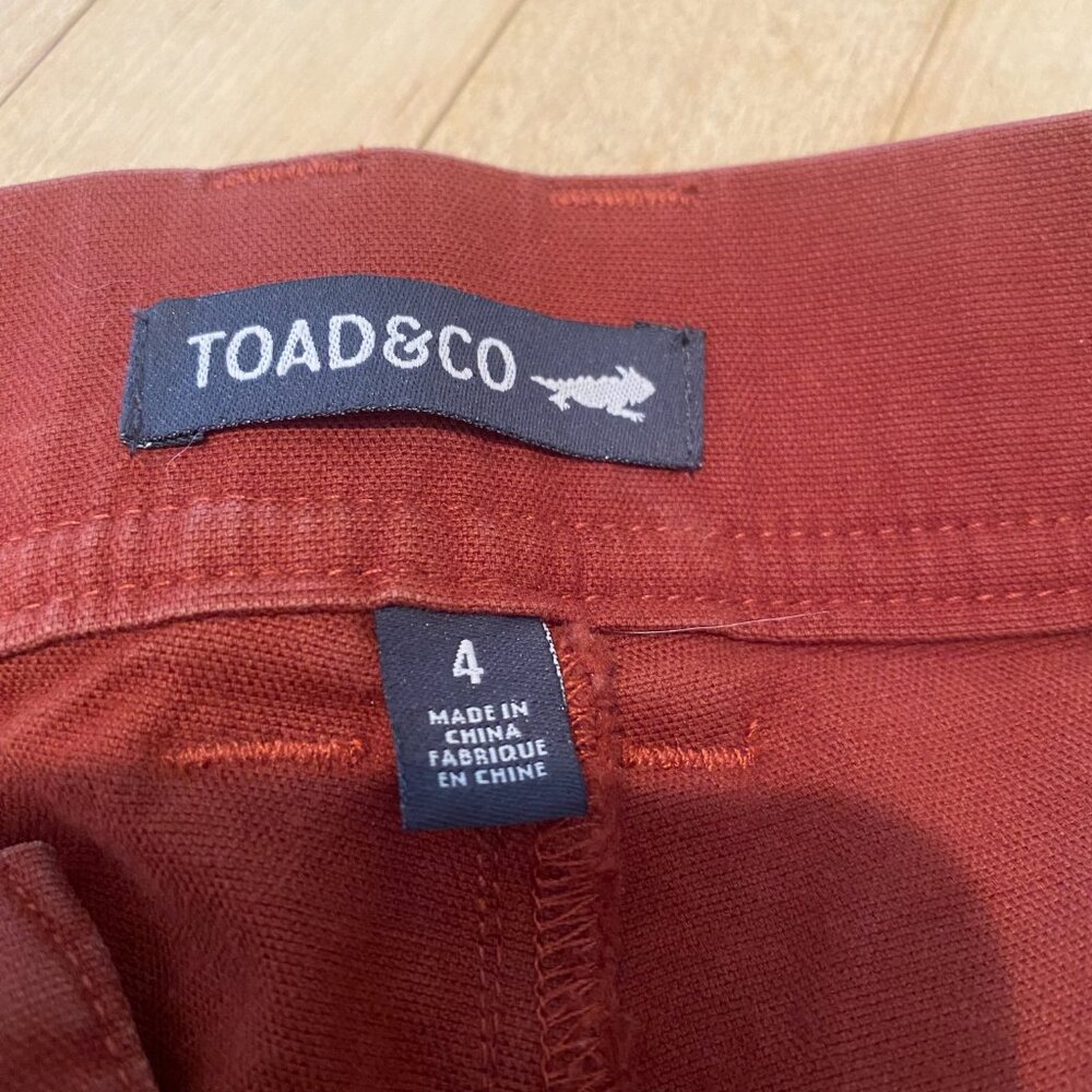 Toad&CO Earthworks stretch canvas organic cotton Pants size 4 (29" inseam) - Picture 8 of 10